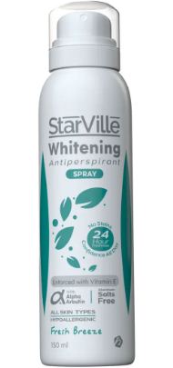STARVILLE WHITENING ANTIPERSPIRANT SPRAY FRESH BREEZE 200ml - Anwar Store