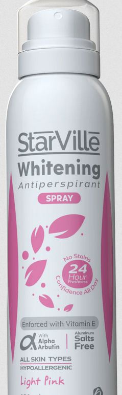 STARVILLE WHITENING ANTIPERSPIRANT SPRAY LIGHT PINK 200ML - Anwar Store