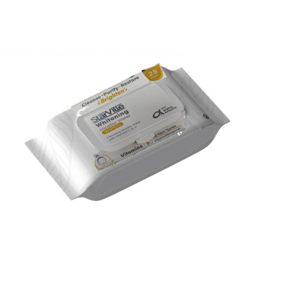 STARVILLE WHITENING MICELLAR WATER 25WIPES - Anwar Store