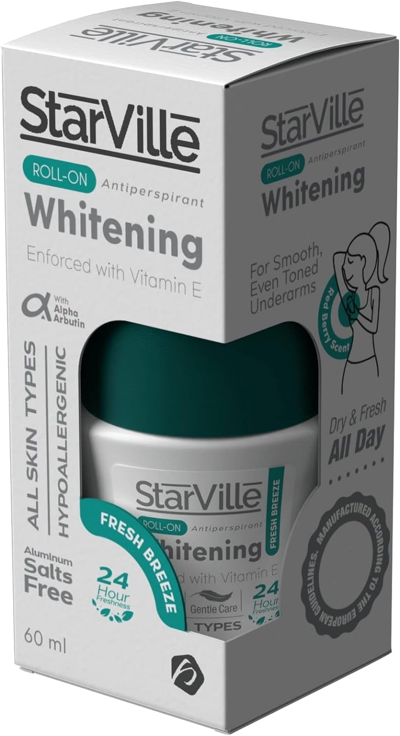 STARVILLE WHITENING ROLL ON FRESH BREEZE 60ML - Anwar Store