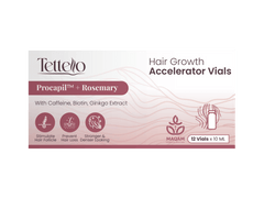 TETTELLO HAIR GROWTH 12VIALS PROCAPIL+ROSEMARY WITH CAFFEINE+BIOTIB+GINKGO EXTRACT 10ML - Anwar Store