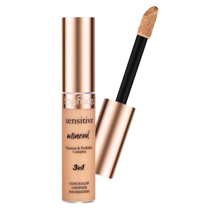 TOPFACE SENSITIVE MINERAL 3IN1 CONCEALER . CONTOUR . FOUNDATION 005 12ML - Anwar Store
