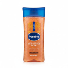 VASELINE GLAZED AND GLISTEN GOLDEN HOUR BODY GEL OIL GLOW VANILLA COCOA 200ML - Anwar Store