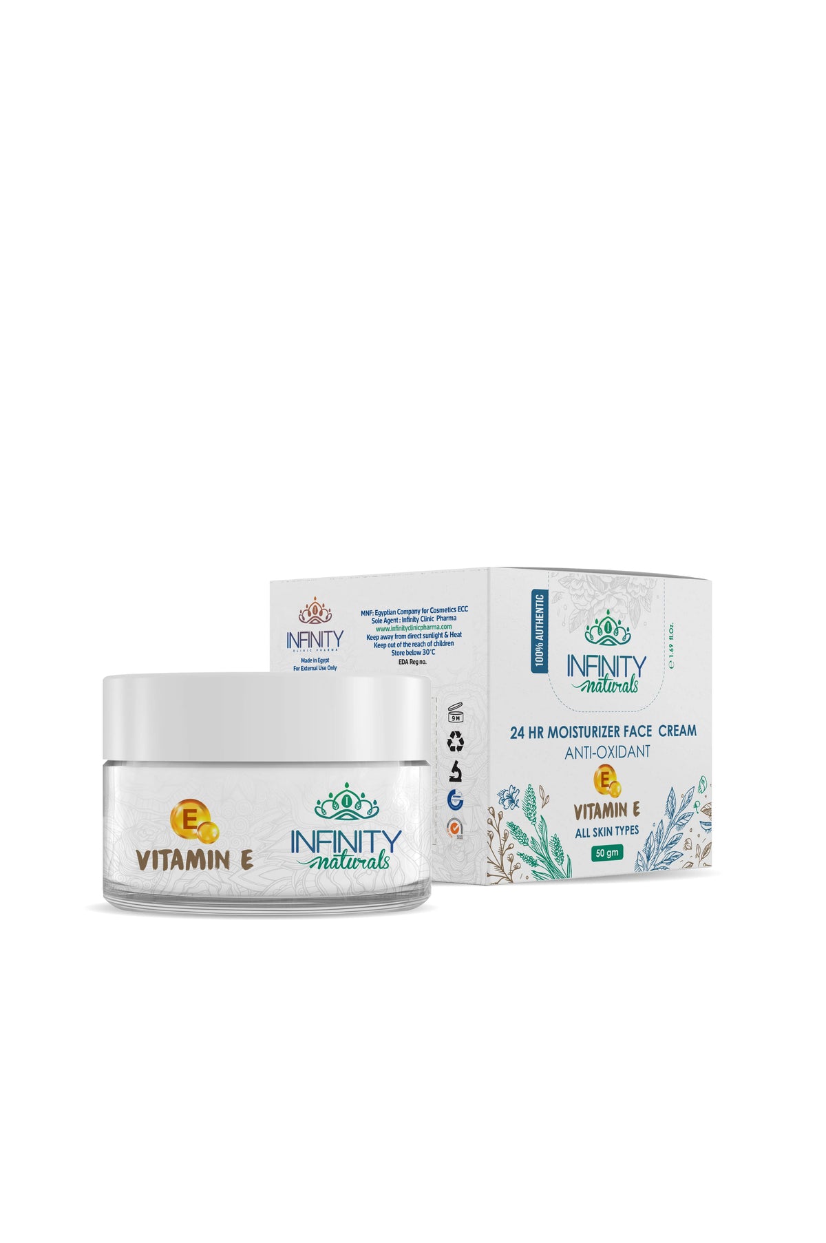 INFINITY NATURALS MOISTURIZER FACE CREAM VIT E 50GM – Anwar Store