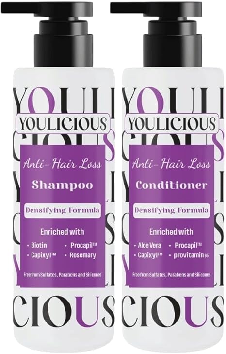 Youlicious anti Hair Loss Hair Purify & Hydrate Bundle Shampoo & Conditionar 400ml - Anwar Store