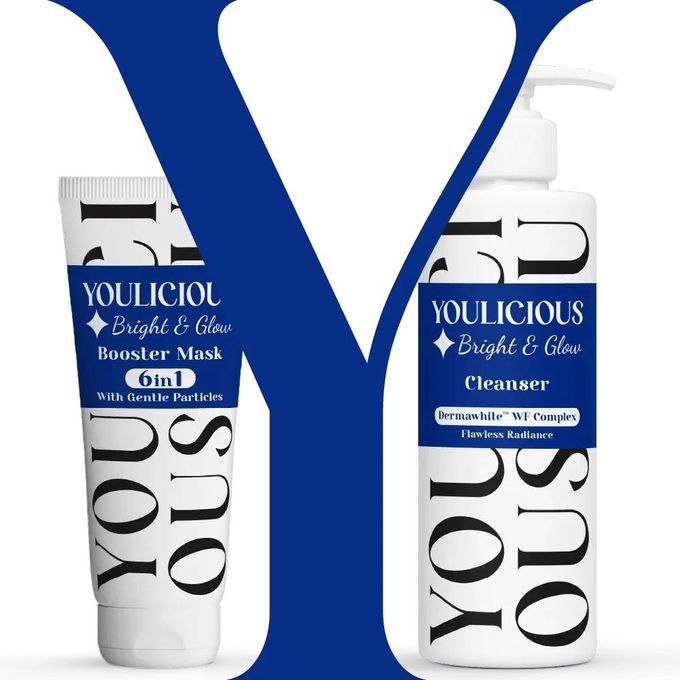 YOULICIOUS Bright & Glow Booster Mask 75ml + Cleanser 200ml - Anwar Store