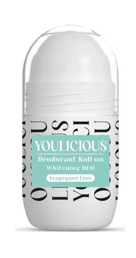 YOULICIOUS DEODORANT ROLL ON WHITENING FRAGRANCE FREE 50ML - Anwar Store