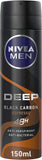 NIVEA MEN Spray DEEP Black Carbon  Espresso Scent, 150ml