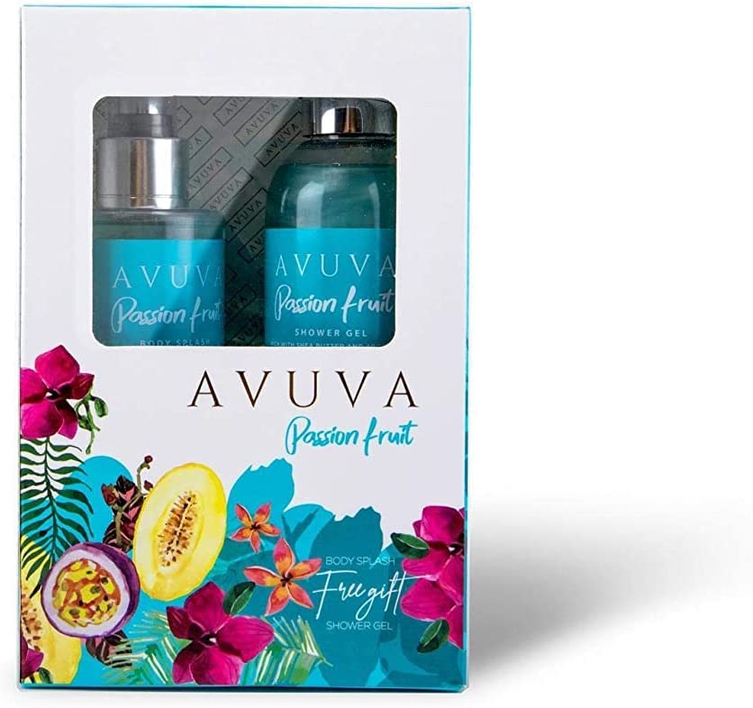 AVUVA Body Splash PASSION FRUIT 253ml + AVUVA Shower gel 253ml Gift