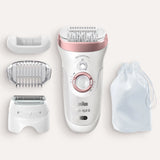 Braun Silk-epil 9-720 Wet & Dry epilator with 4 extras including a Shaver Head and a Trimmer Cap Anwar Store