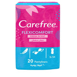 CAREFREE FLEXICOMFORT WITH FRESH SCENT PANTY LINER 20PCS
