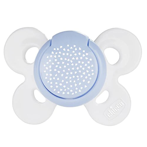 Chicco Physio Comfort Baby Soother with Unique Shape to Support Psychological Breathing, Teether & Pacifier for Newborns, BPA Free, 0-6m (Blue) Anwar Store