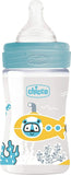Chicco Plastic Bottle Well Being Against Colic with Silicone Nipple 150ml for 4+ months Ciel Submarine Anwar Store