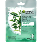 GARNIER GREEN TEA & HYALRONIC ACID HYDRATING FACE MASK FOR NORMAL TO OILY SKIN
