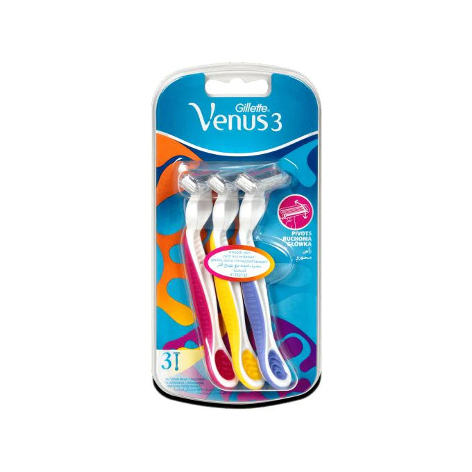 Venus Razor 3 Gillette Simply Venus 3 Plus Disposable 3 Razor For Women COLORS ...