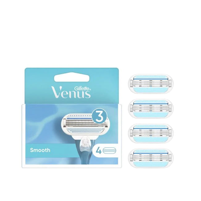 Gillette Venus Smooth Razor for Women with 4 Cartridges Anwar Store