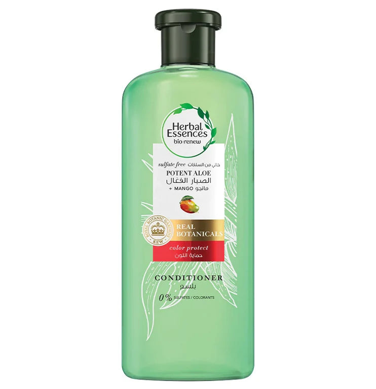 HERBAL ESSENCES BIO RENEW Aloe Vera + Mango Sulfate-Free Color Protect CONDITIONER 400ML Anwar Store