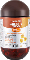Limitliess Omega 3 fish oil, 2000mg, 30 capsules Anwar Store