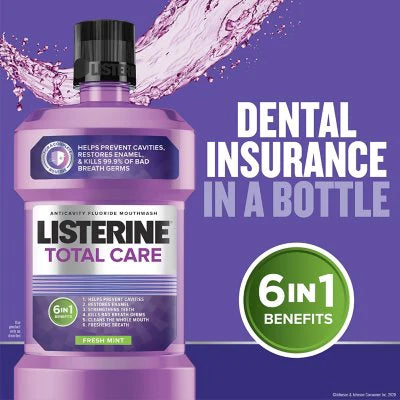Listerine Total Care Mouthwash, Fresh Mint 250 ML Anwar Store