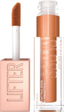 Maybelline Lifter Lip Gloss Gold 19 Makeup with Hyaluronic Acid - 0.18 fl