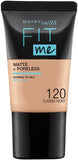 Maybelline New York Fit Me Matte & Poreless Mini, 120 Classic Ivory, 18 ml Anwar Store