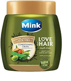 Mink Love Your Hair Conditioning Cream with Olive Oil, Almond Oil and Aloe Vera - 1 500ML kg Anwar Store