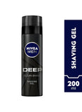 NIVEA Deep Clean Shave Black Carbon Shaving Gel 200ml