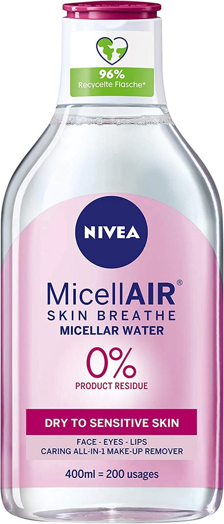 NIVEA Micellar Water Makeup Remover Dry & Sensitive Skin, 400ml Anwar Store