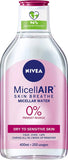 NIVEA Micellair Water Makeup Remover Dry & Sensitive Skin, 400ml