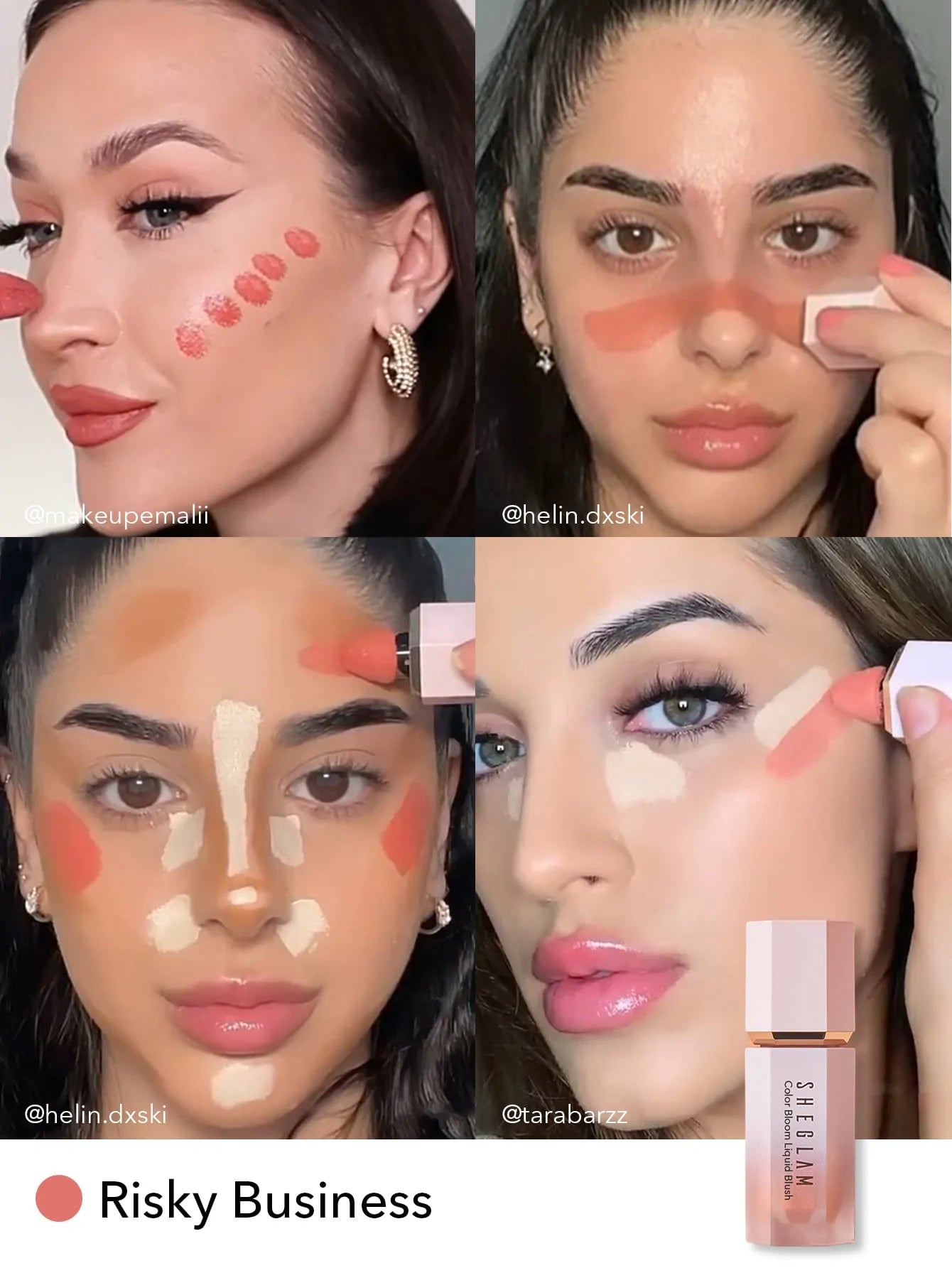 SHEGLAM Risky Business Color Bloom Dayglow Liquid Blush Shimmer Finish- 5.2ml Anwar Store