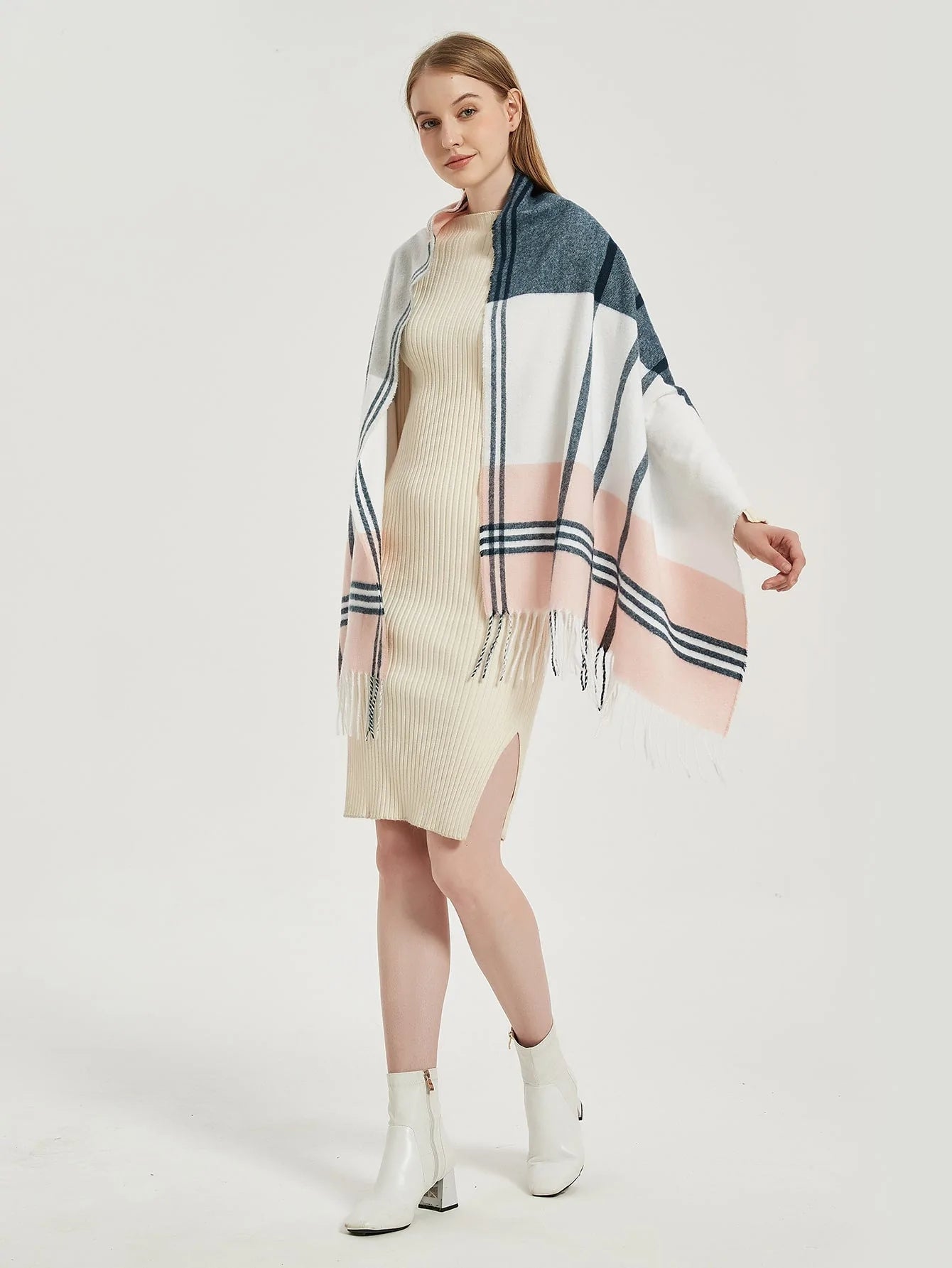 SHEIN PLAID PATTERN SCARF Anwar Store