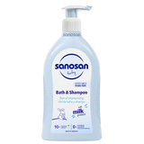 Sanosan Bath & Shampoo with milk protein 500ml Anwar Store