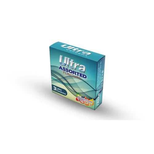 Ultra Assorted flavours 3 latex condoms Anwar Store