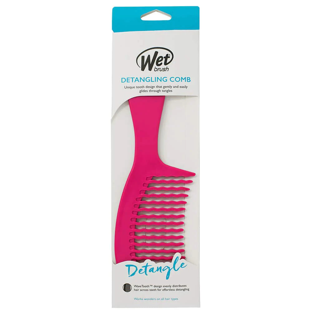 Wet Brush Hair Comb Detangler Wave Tooth Comb Design (Pink), Standard 9238 Anwar Store