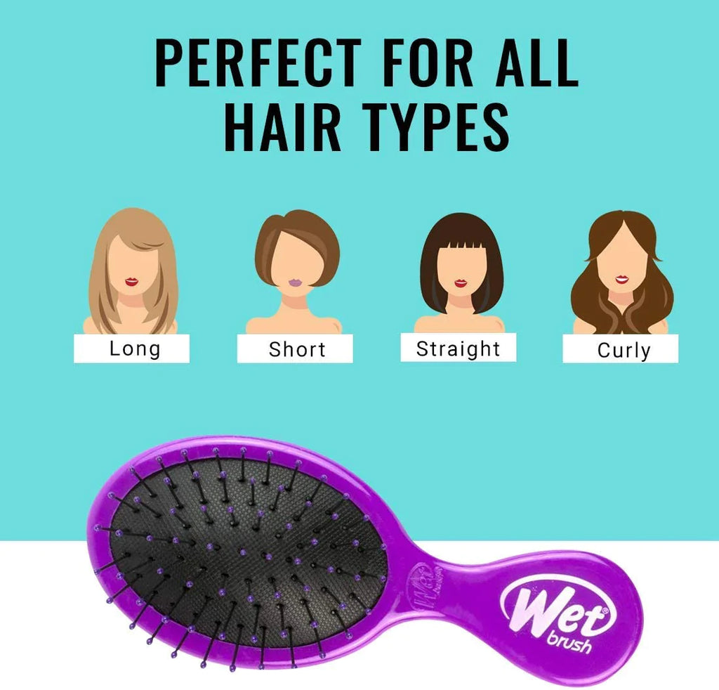 Wet Brush Mini Detangler Hair Brush - Purple 736658953756 Anwar Store