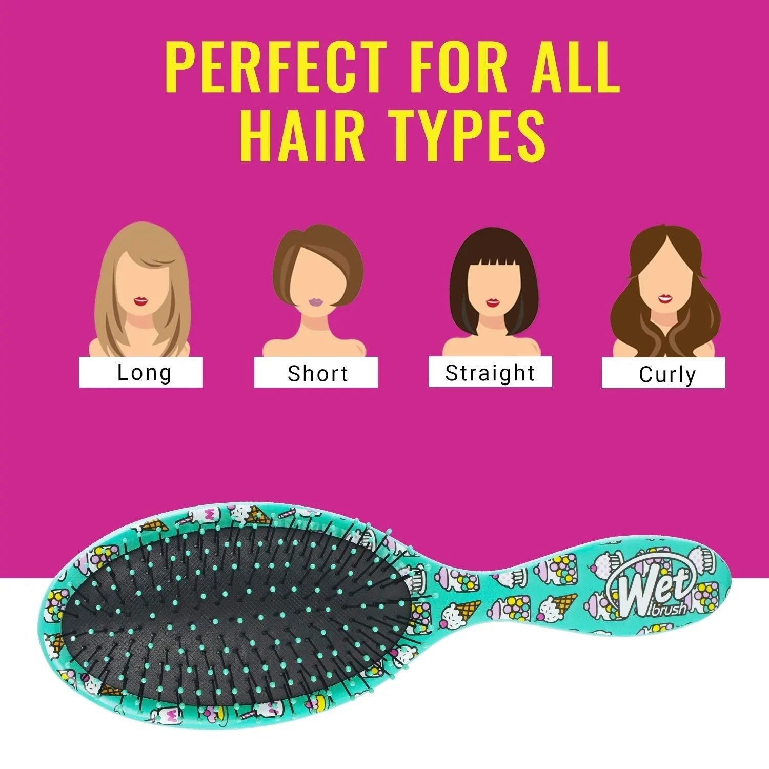 Wet Brush Original Hello Kitty Bubble Gum Blue Detangling Brush 736658563009 Anwar Store