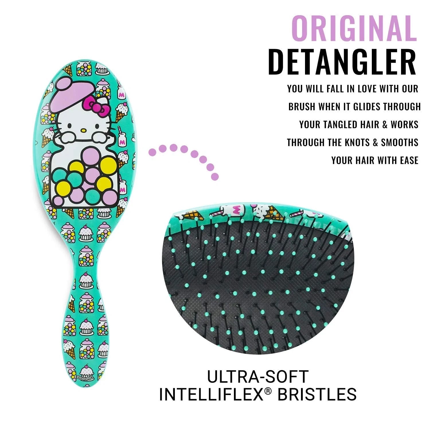 Wet Brush Original Hello Kitty Bubble Gum Blue Detangling Brush 736658563009 Anwar Store