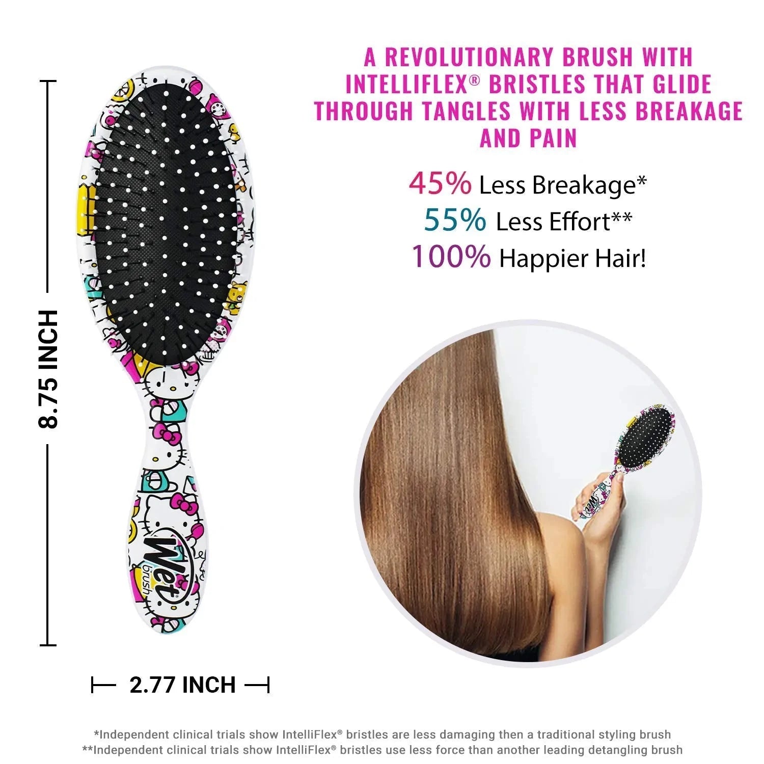 Wet Brush Original Hello Kitty Detangling Brush - White 736658562941 Anwar Store