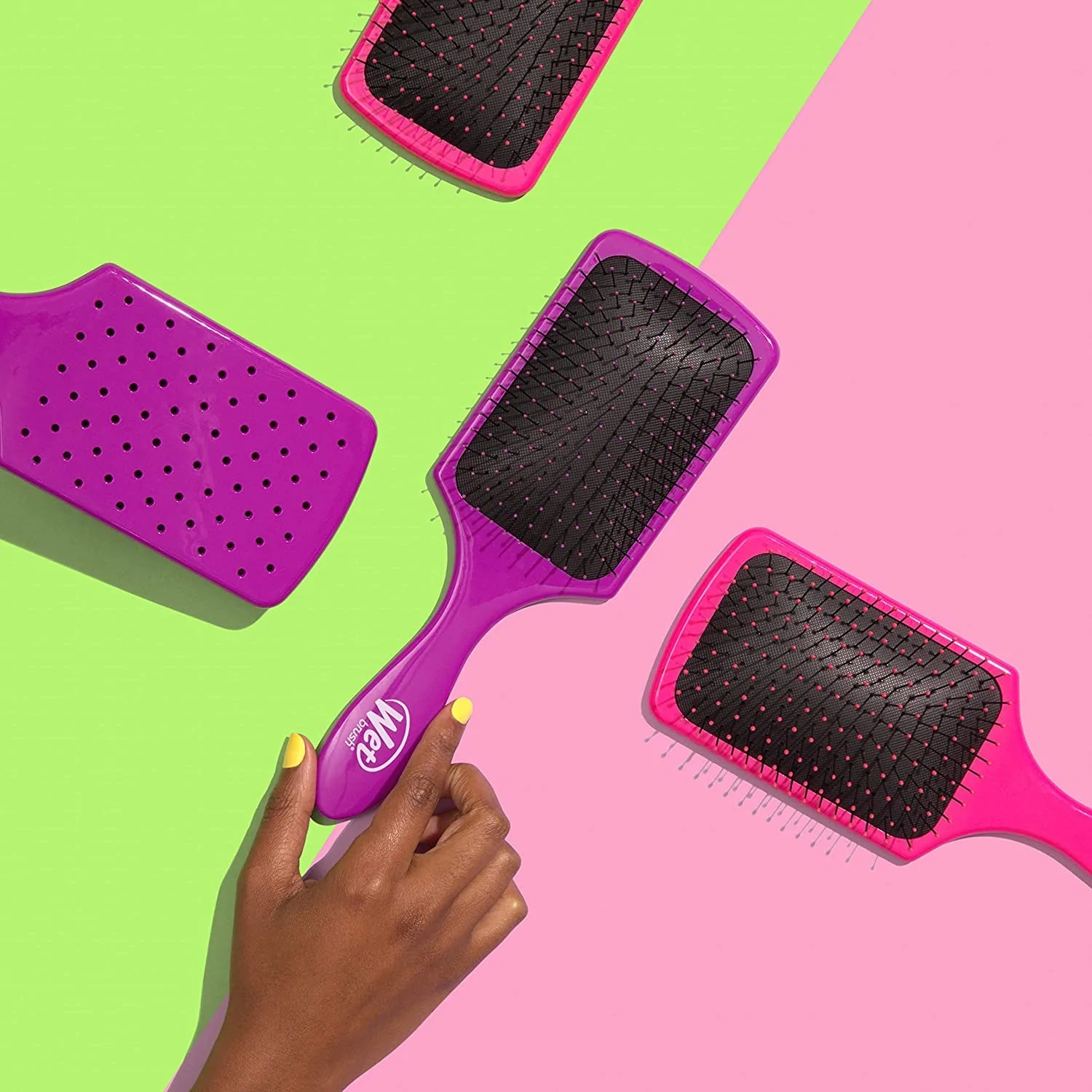 Wet Brush Paddle Detangler Brush, Purple, 1 Count 736658953152 Anwar Store