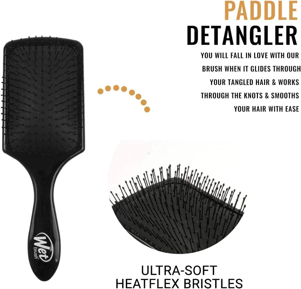 Wet Brush Paddle Detangler Hair Brush - Black 736658946758 Anwar Store