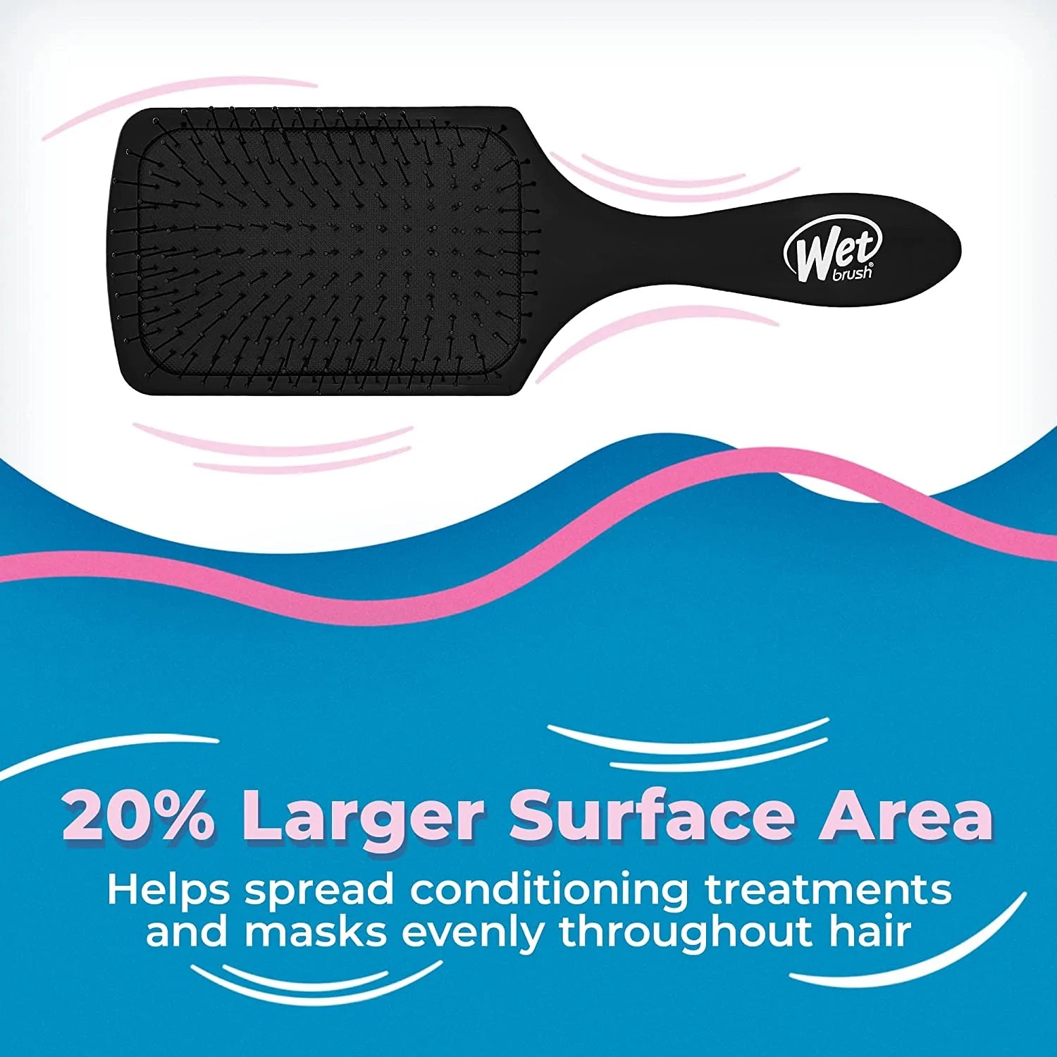 Wet Brush Paddle Detangler Hair Brush - Black 736658946758 Anwar Store