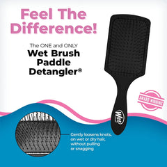 Wet Brush Paddle Detangler Hair Brush - Black 736658946758 Anwar Store