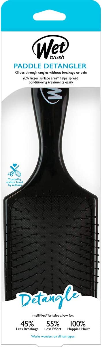 Wet Brush Paddle Detangler Hair Brush - Black 736658946758 Anwar Store