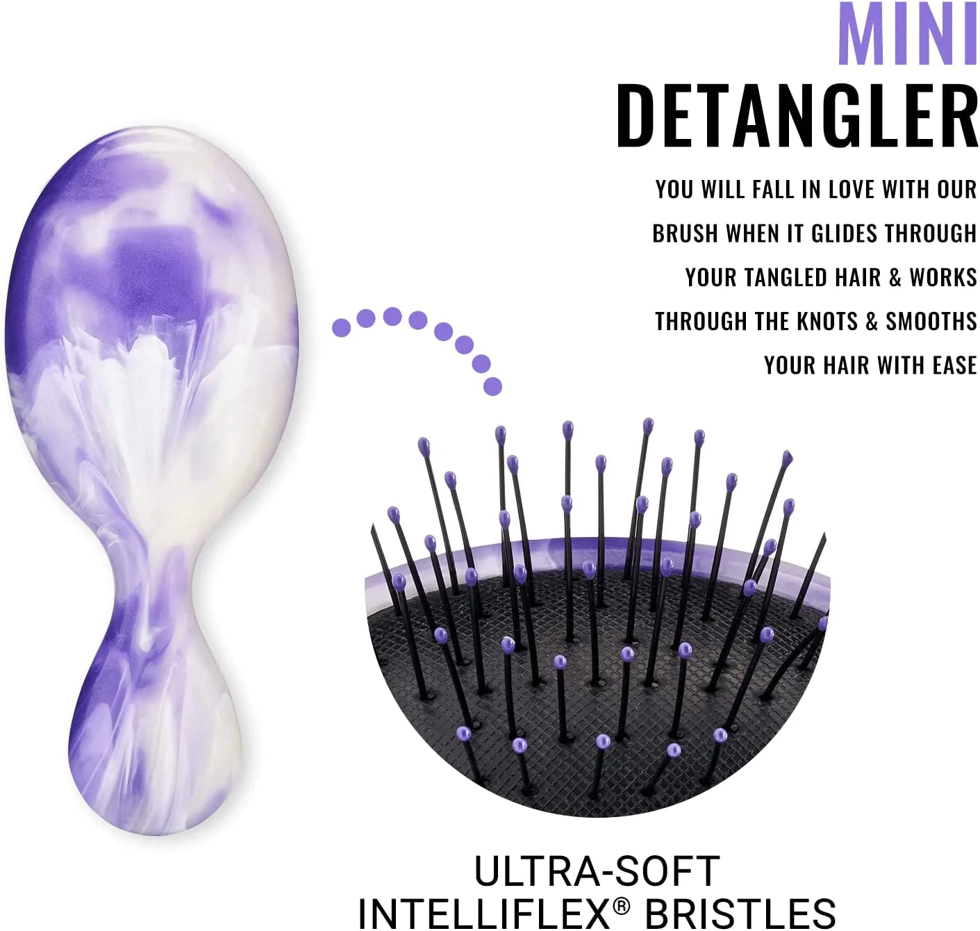 WetBrush, Gemstone Mini Original Detangler,  Amethyst 736658548167 Anwar Store