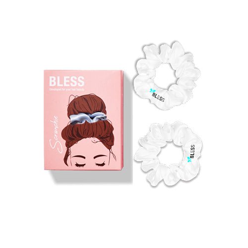 Bless Scrunchies Set WHITE 2pcs - Anwar Store