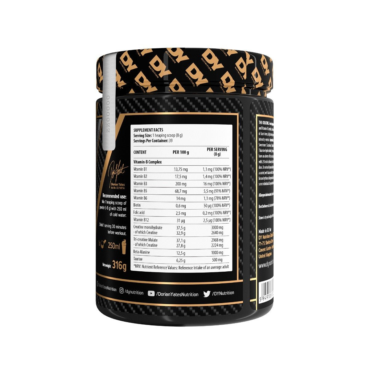 CREATINE MONOHYDRATE DY PEACH 316GM
