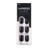 imPRESS Color Press-on Manicur All Black KIMC020C NAILS