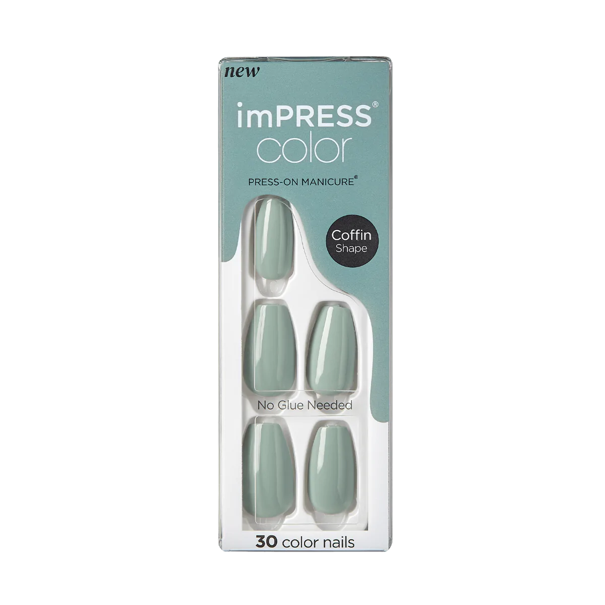 imPRESS Color Press-on Manicure - Coffin 508 Going Green IMC508C Anwar Store