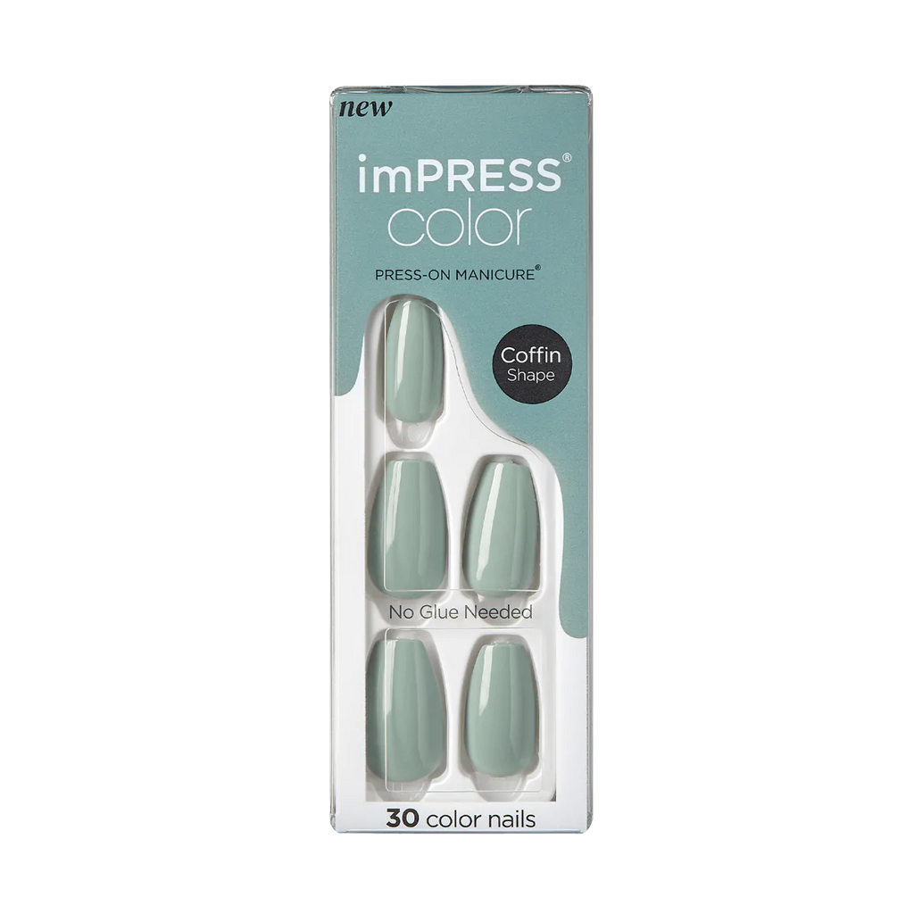 imPRESS Color Press-on Manicure - Coffin 508 Going Green IMC508C Anwar Store
