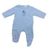 Disney - Long Sleeve Sleepsuit Blue Mickey Mouse